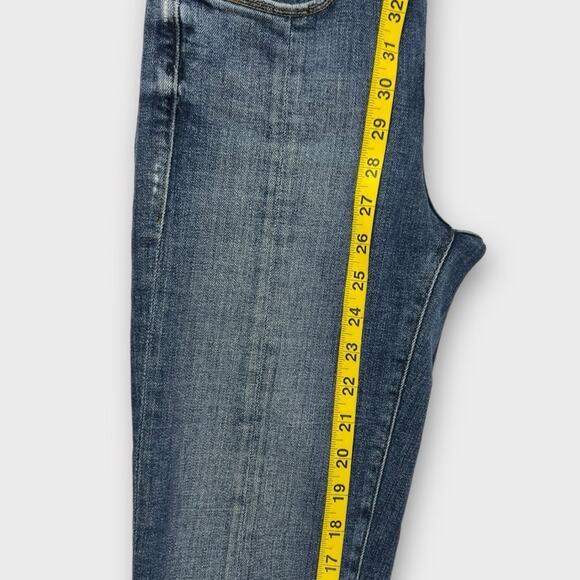 Frame Le Nouveau Straight Front Split Raw Hem Ankle Jeans in Sheffield Size 24 - Picture 10 of 11